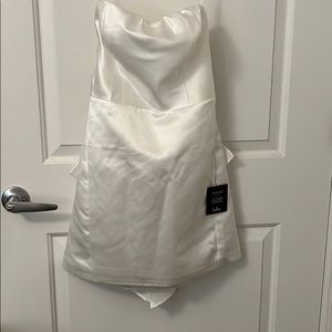 White strapless lulus dress